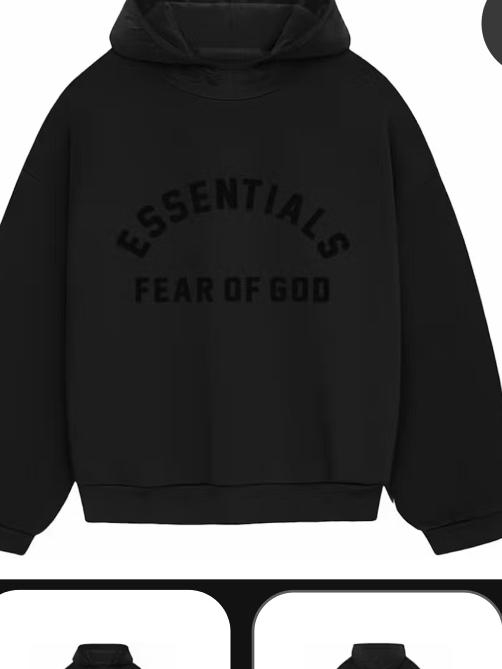 Essentials Black HOODIE. NEVER WORN!!! Took tags off though.